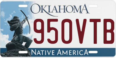 OK license plate 950VTB