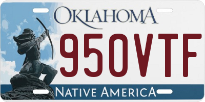 OK license plate 950VTF