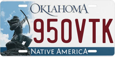 OK license plate 950VTK