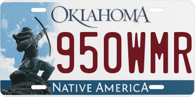 OK license plate 950WMR