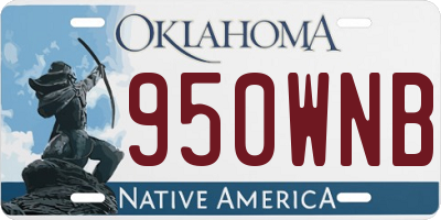 OK license plate 950WNB