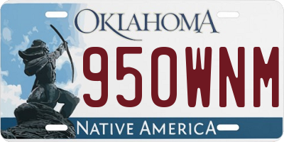 OK license plate 950WNM