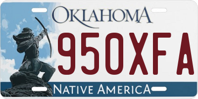 OK license plate 950XFA