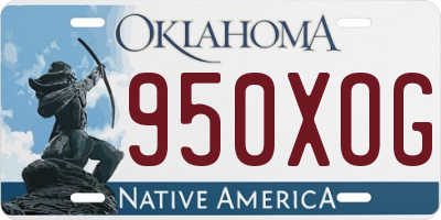 OK license plate 950XOG