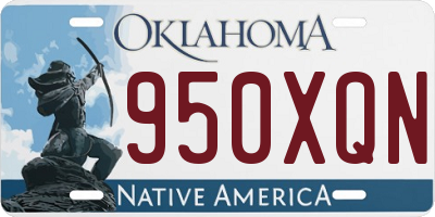 OK license plate 950XQN