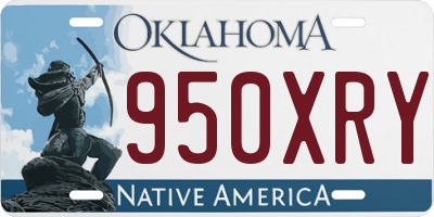 OK license plate 950XRY