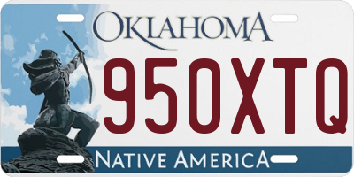 OK license plate 950XTQ