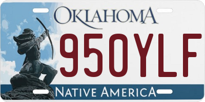 OK license plate 950YLF