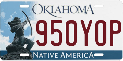 OK license plate 950YOP