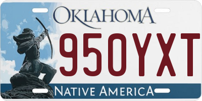 OK license plate 950YXT