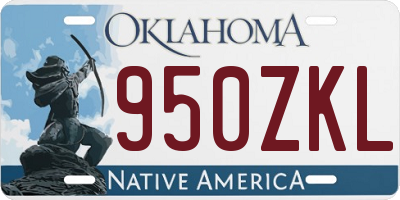 OK license plate 950ZKL