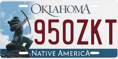 OK license plate 950ZKT