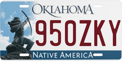 OK license plate 950ZKY