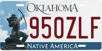 OK license plate 950ZLF