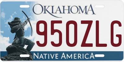 OK license plate 950ZLG