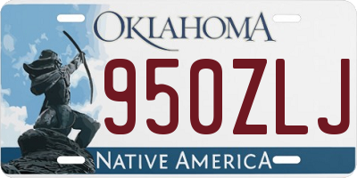 OK license plate 950ZLJ