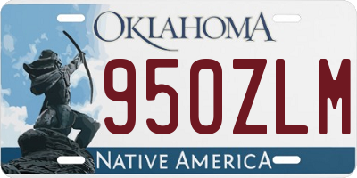 OK license plate 950ZLM