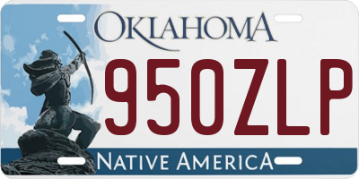 OK license plate 950ZLP