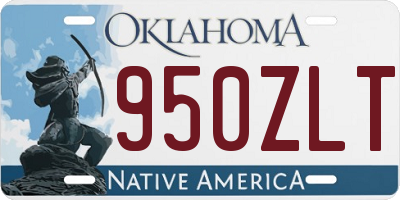 OK license plate 950ZLT