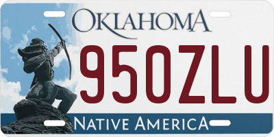 OK license plate 950ZLU