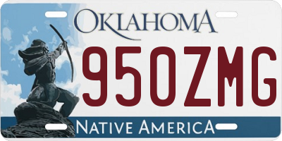 OK license plate 950ZMG