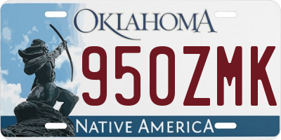 OK license plate 950ZMK