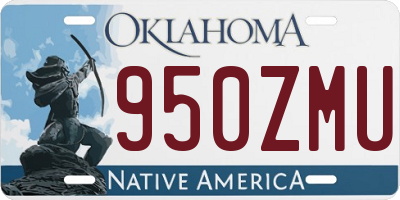 OK license plate 950ZMU