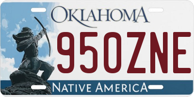 OK license plate 950ZNE