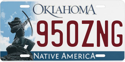 OK license plate 950ZNG