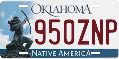 OK license plate 950ZNP
