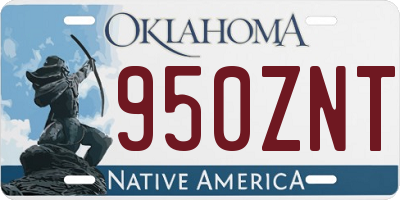 OK license plate 950ZNT