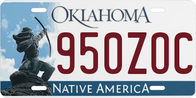 OK license plate 950ZOC