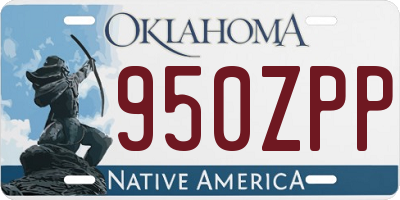 OK license plate 950ZPP