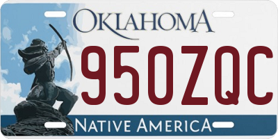 OK license plate 950ZQC