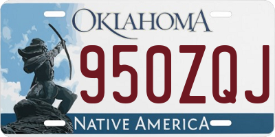 OK license plate 950ZQJ