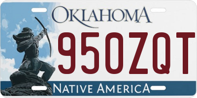 OK license plate 950ZQT