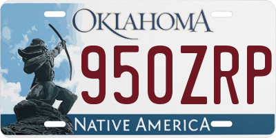 OK license plate 950ZRP