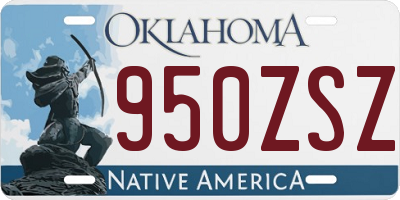 OK license plate 950ZSZ