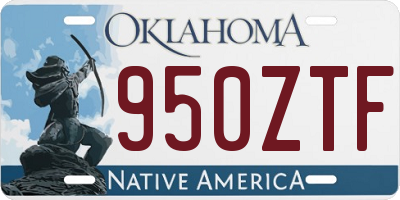 OK license plate 950ZTF