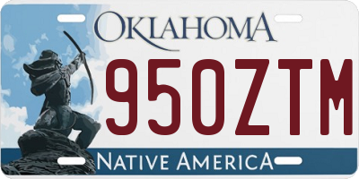 OK license plate 950ZTM