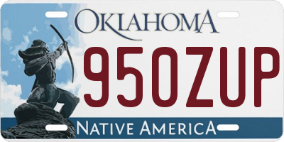 OK license plate 950ZUP