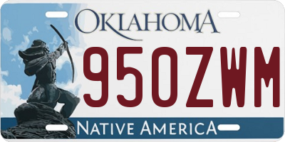 OK license plate 950ZWM