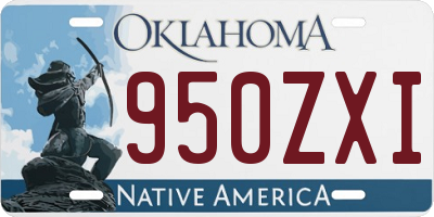 OK license plate 950ZXI