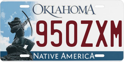 OK license plate 950ZXM
