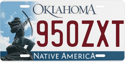 OK license plate 950ZXT