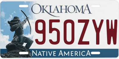 OK license plate 950ZYW