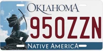 OK license plate 950ZZN