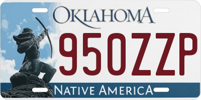 OK license plate 950ZZP