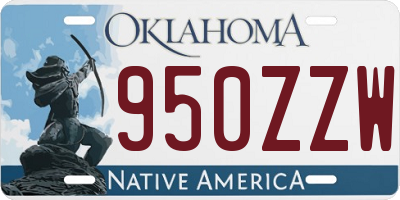 OK license plate 950ZZW