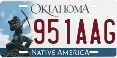 OK license plate 951AAG